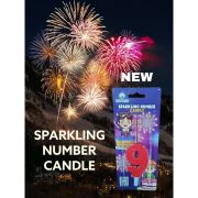 Sparkling Number Candle