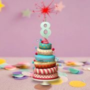 Sparkling Number Candle